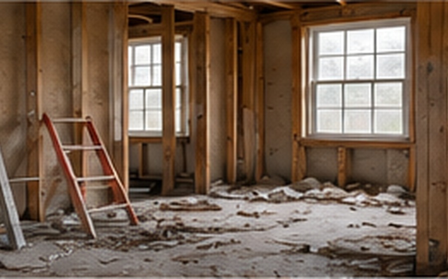 Interior cleanup and demolition preparation service example